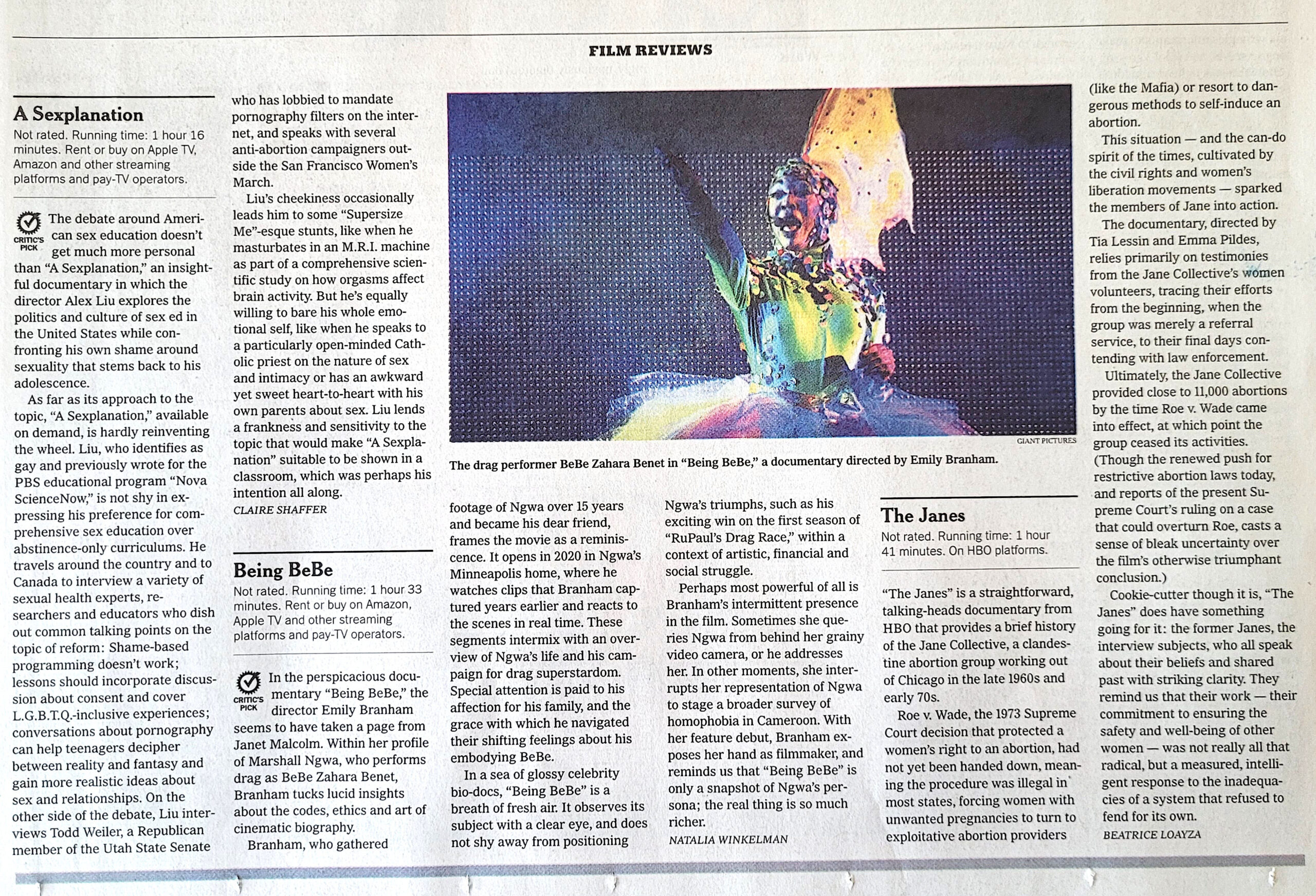 Being Bebe in New York Times